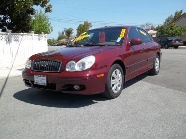 2005 HYUNDAI SONATA, burgundy, ...
