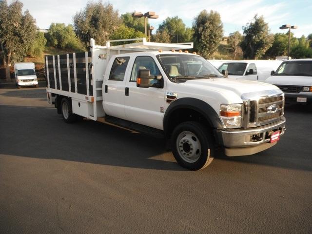 2008 Ford F550 Dsl Crew Cab 12' Stake Bed w. Interlift for sale
